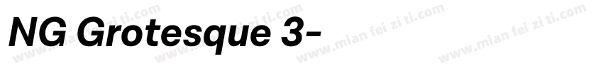 NG Grotesque 3字体转换